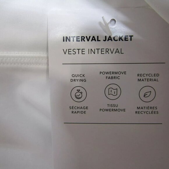 NEW ATHLETA Womens Interval Workout Hooded Jacket White Size L - Picture 8 of 12